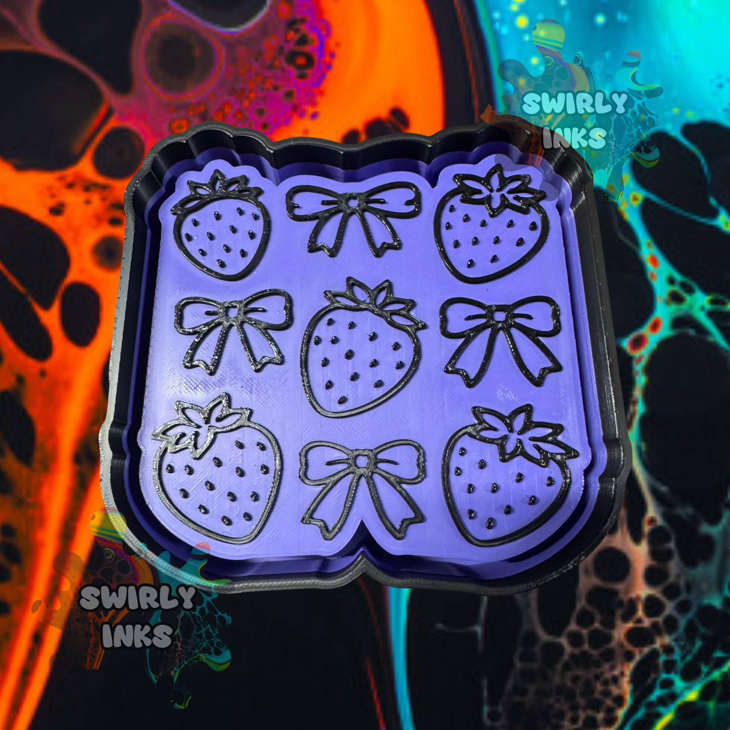 Strawberries & Bows Freshie Mold