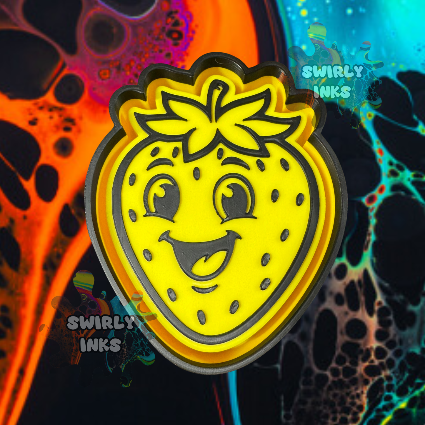 Strawberry with Face Freshie Mold