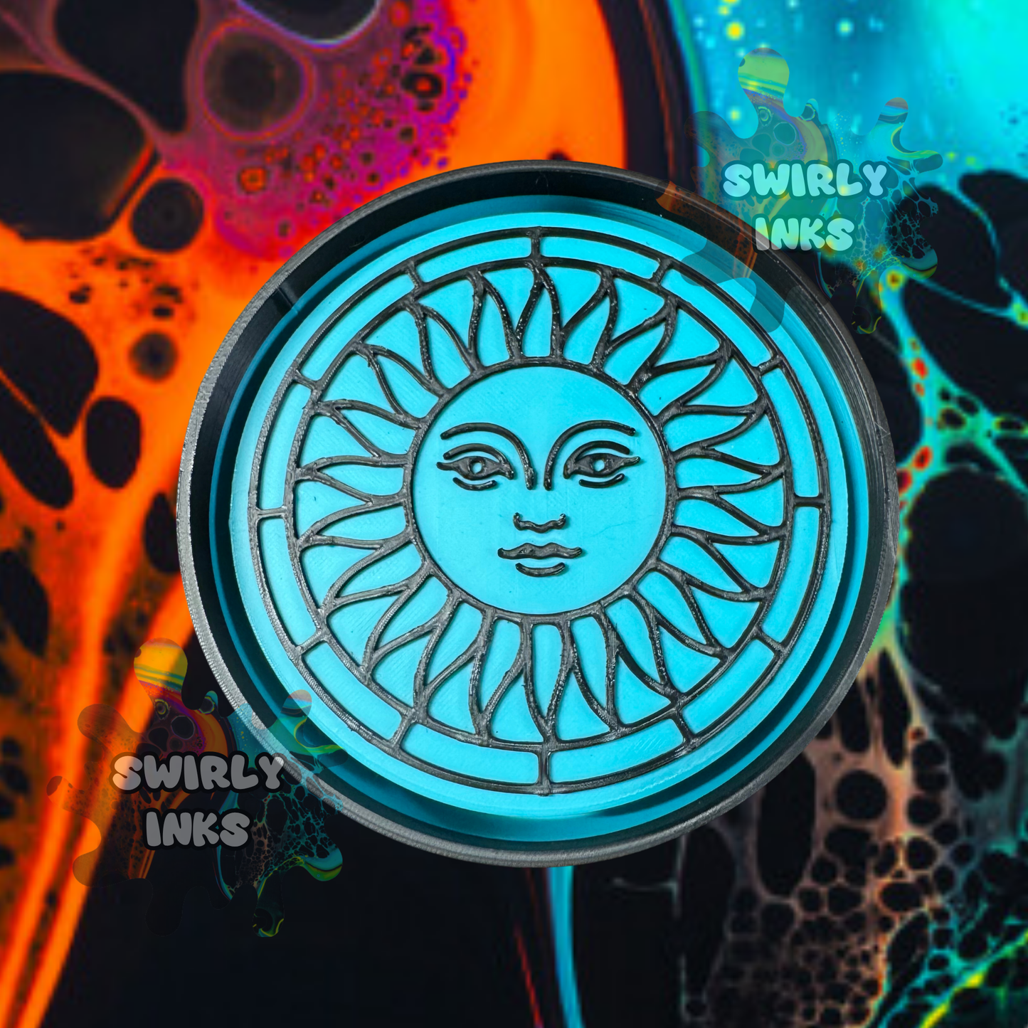 Sun Round Stain Glass Freshie Mold