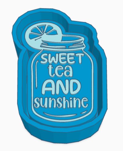 Sweet Tea and Sunshine Saying Freshie Mold