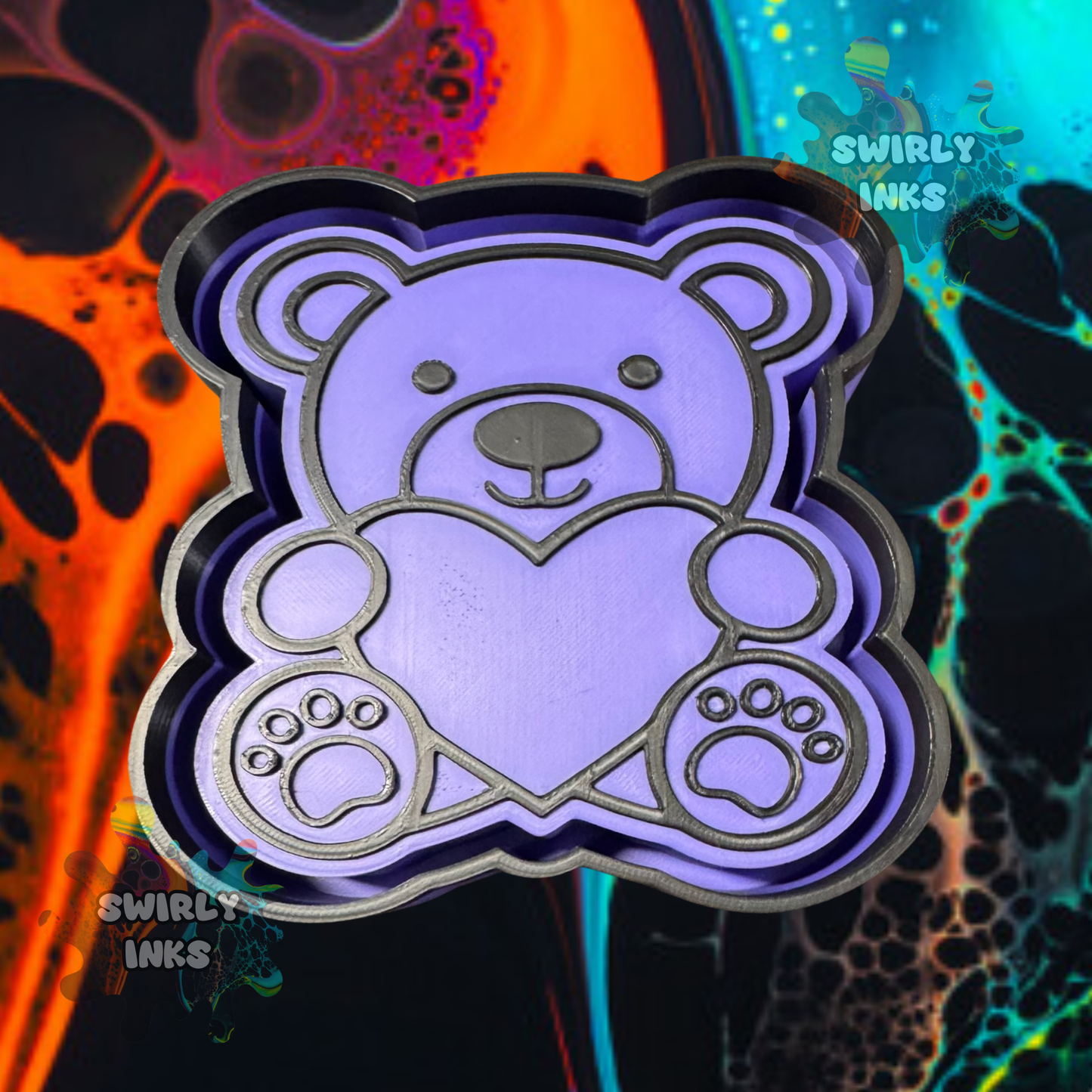 Teddy Bear with Heart Freshie Mold