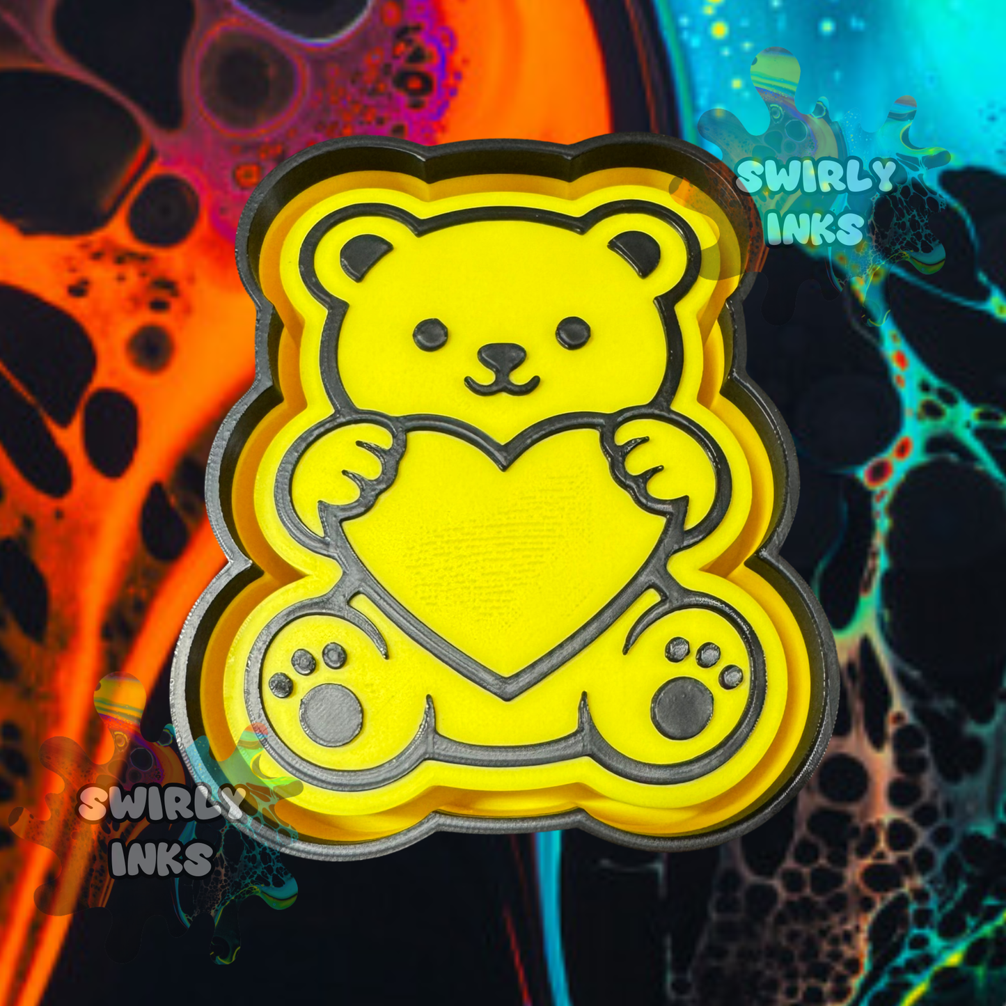 Teddy Bear with Heart Freshie Mold