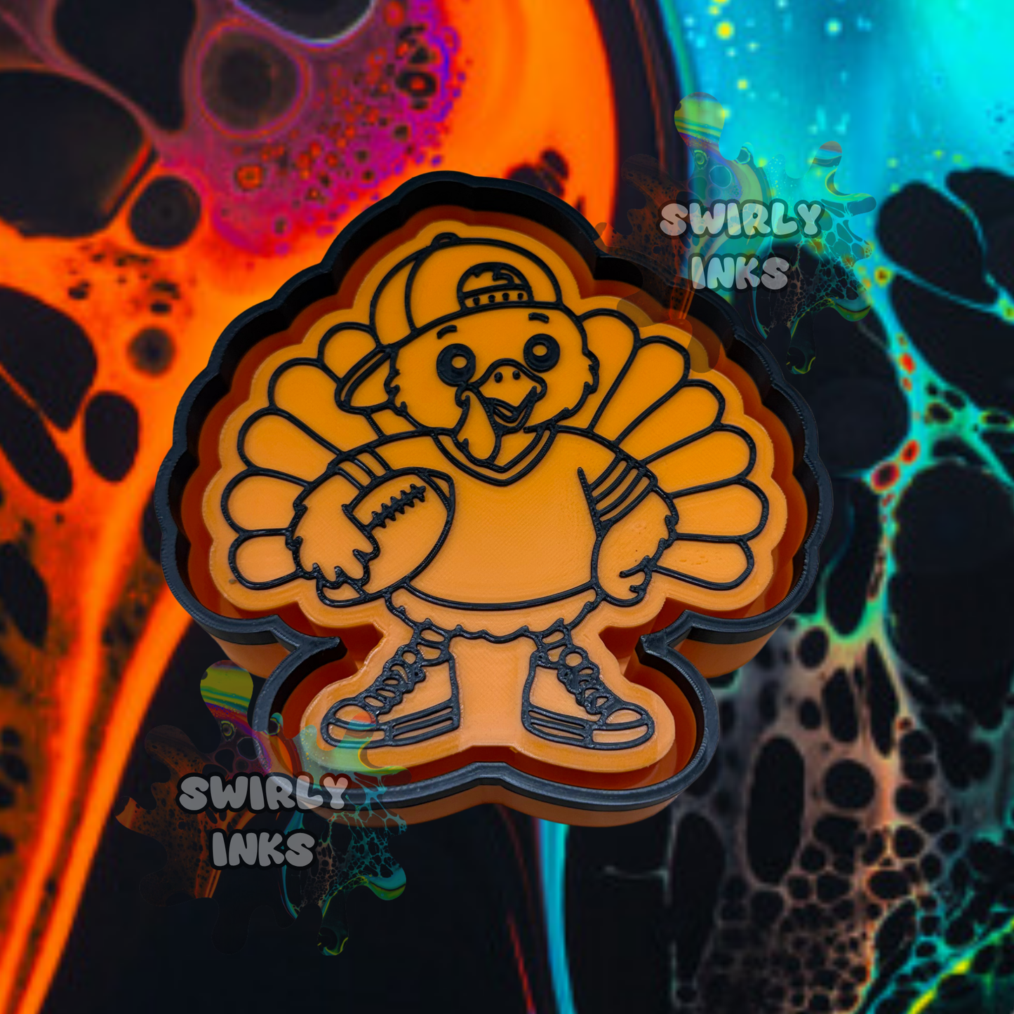 Turkey with Football Freshie Mold