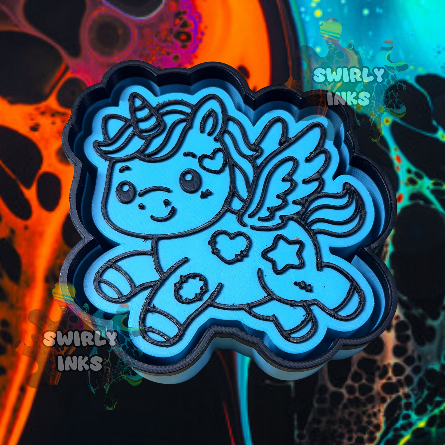 Unicorn with Patches Freshie Mold