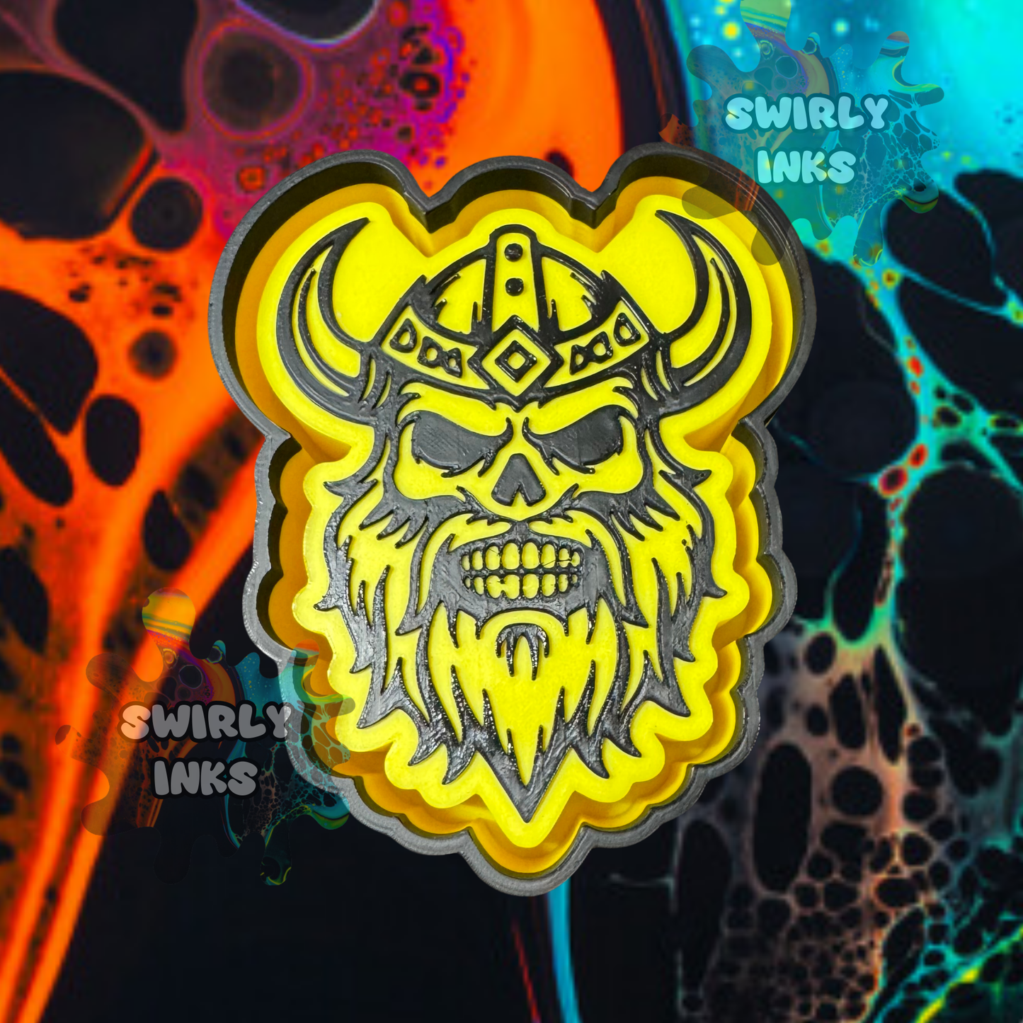 Viking Head Freshie Mold