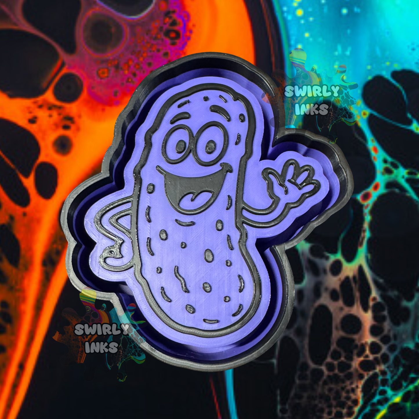 Pickle Waving Freshie Mold