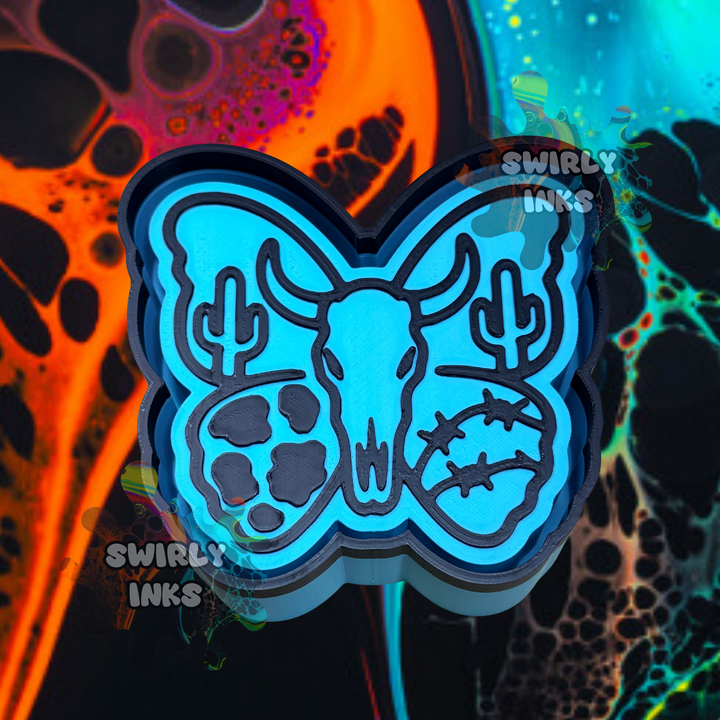 Western Theme Butterfly Freshie Mold