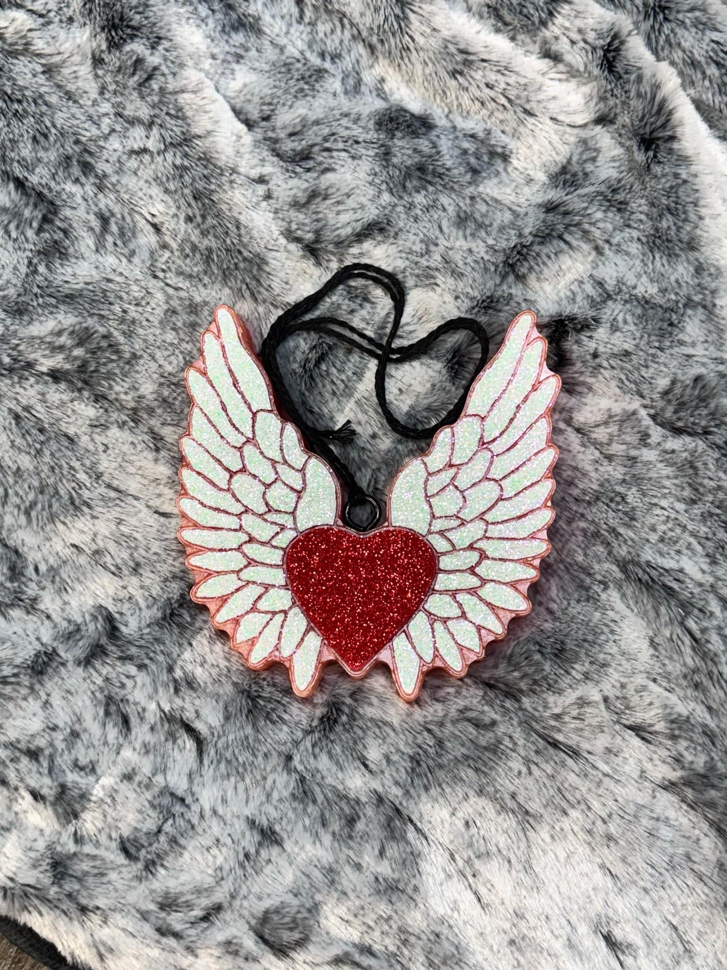 Angel Wings with Heart Car Freshie - Apple Maple Bourbon Scent