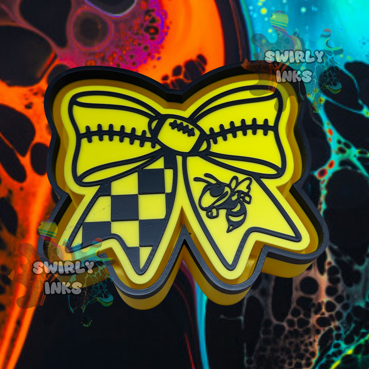 Yellowjackets Bow Freshie Mold