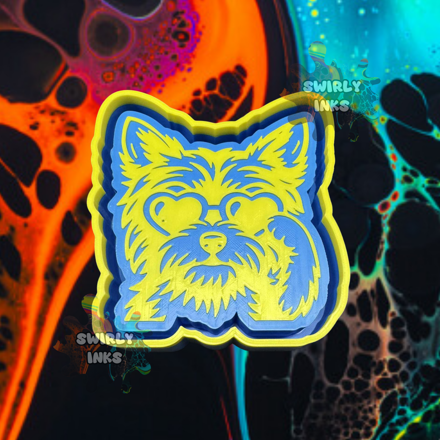 Yorkie with Sunglasses Freshie Mold