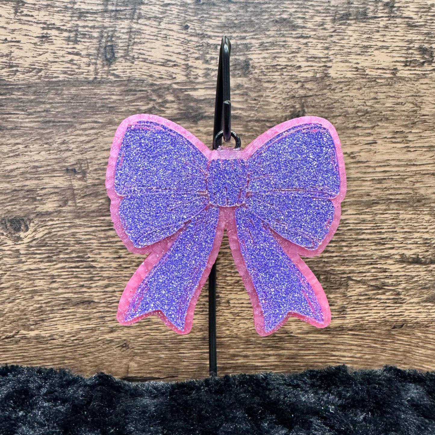 Hippie Chic - Bow Purple Glitter Car Freshie