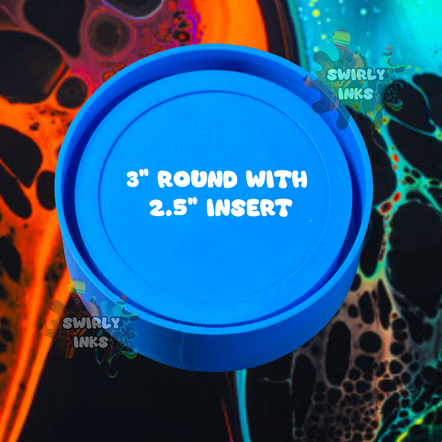 3" Round for 2.5" Cardstock Freshie Mold