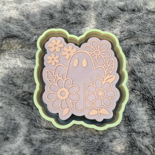 Ghost with Flowers Freshie Mold