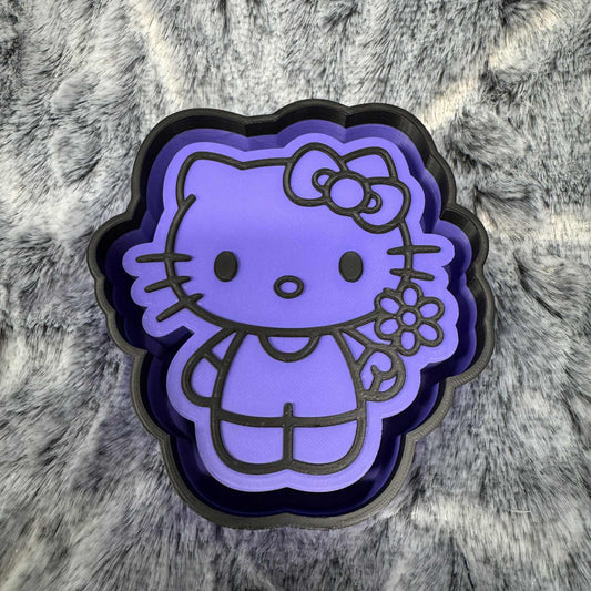 Hello Kitty with Flower Freshie Mold