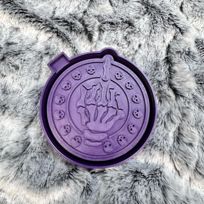 Round Middle Finger Skulls Freshie Mold