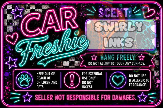 Neon Freshie Label 3" x 2"  (10)