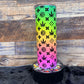 Neon Leaves Tumbler - Black light Activated Ink.