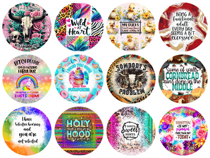 Card stock Options for Round Freshie Molds