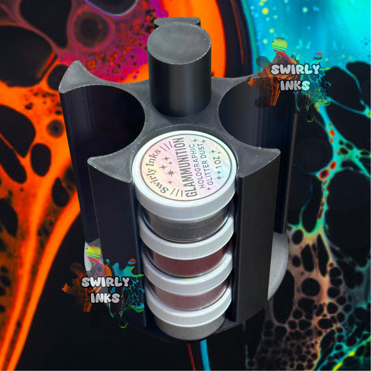 3d Printed Glitter/Mica Jar Holder Organizer - Holds 20 Containers - Stack-able