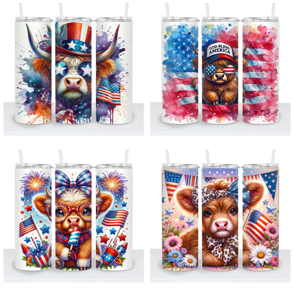 4th of July Highland Cow