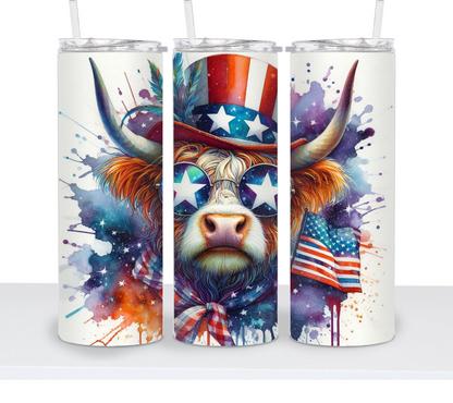 4th of July Highland Cow