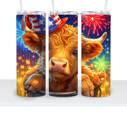 4th of July Highland Cow