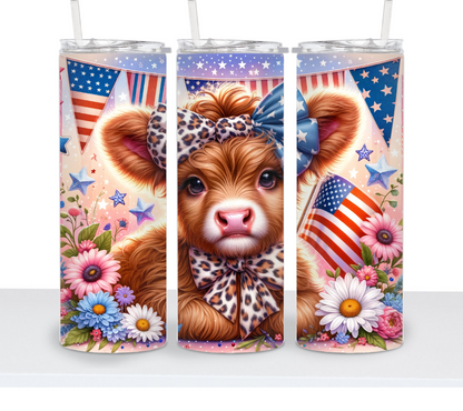 4th of July Highland Cow