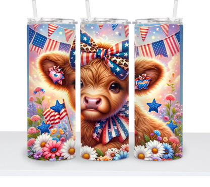 4th of July Highland Cow