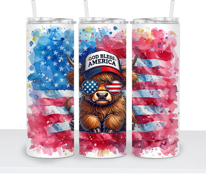 4th of July Highland Cow