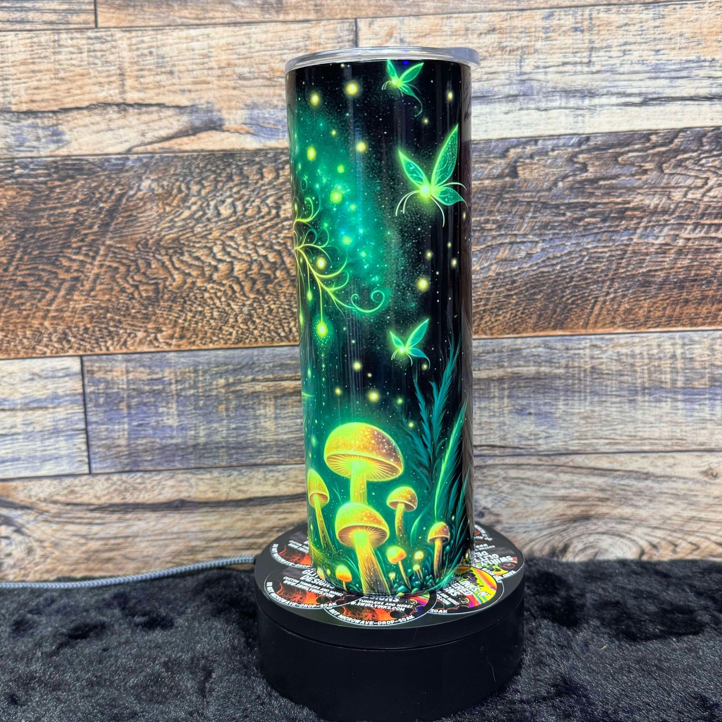 Green Fairy Tumbler - Black light Activated Ink.