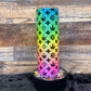 Neon Leaves Tumbler - Black light Activated Ink.