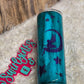 20oz Fairy Peek-a-boo Purple Glitter under Teal Wood Grain Tumbler