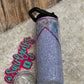 20oz Glitter Stripes with Purple Glitter Tumbler