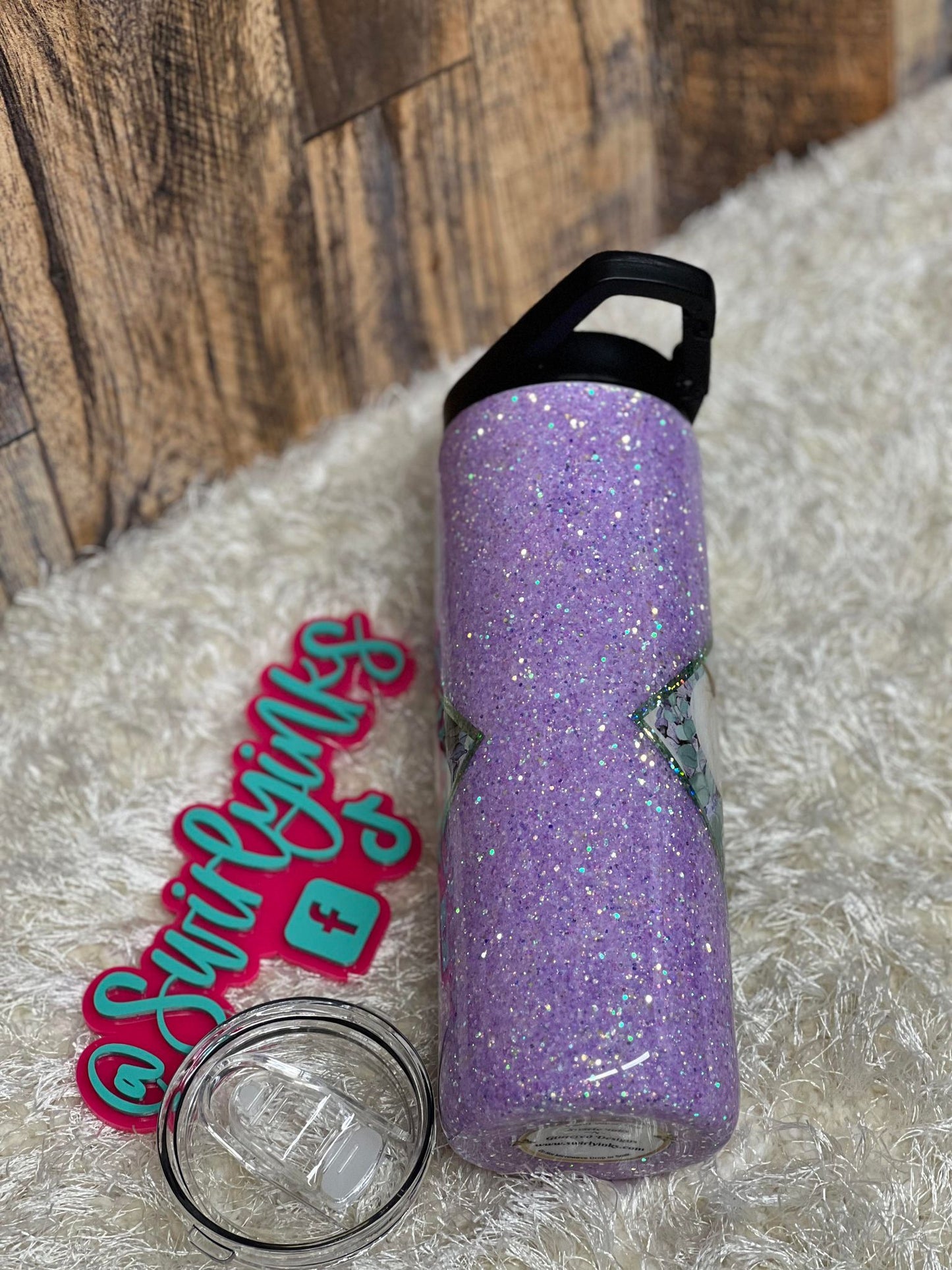 20oz Pumpkins with Purple Glitter Tumbler