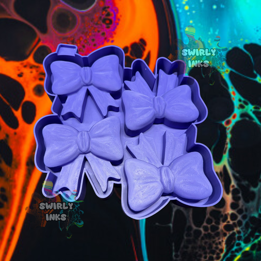 3D Bows 4pcs Large Freshie Mold