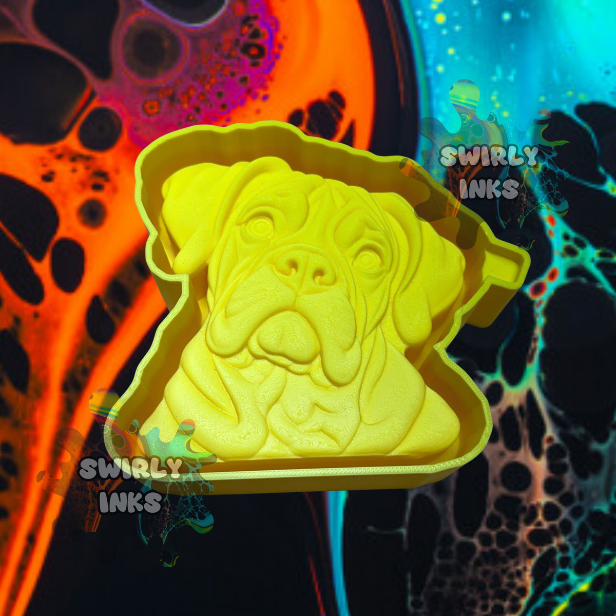 3D Boxer Dog Head Freshie Mold