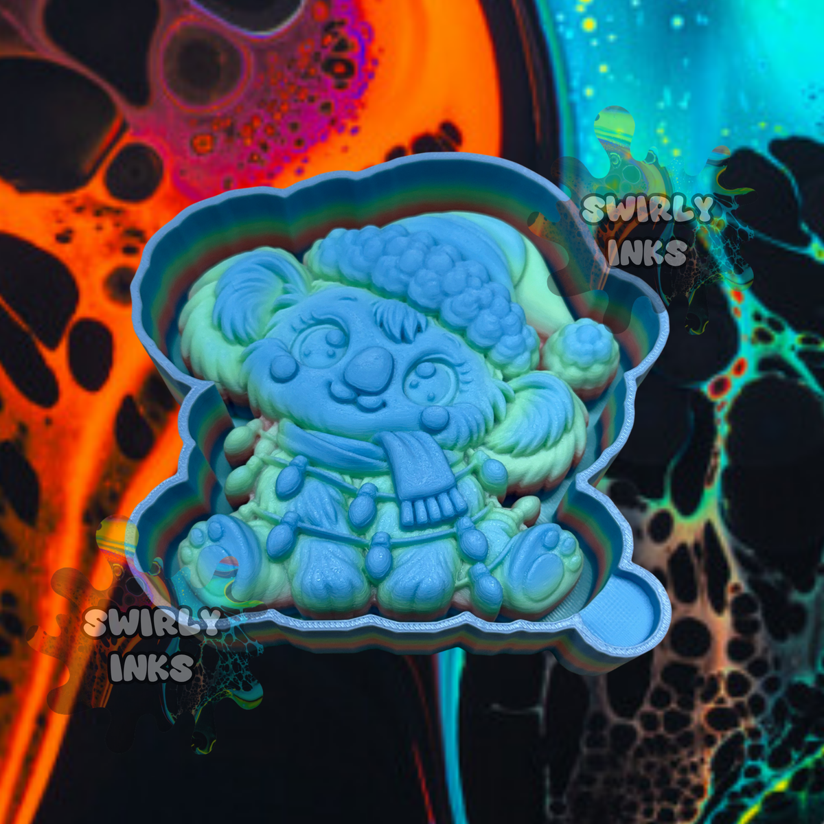 3D Christmas Koala Freshie Mold
