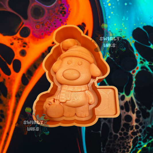 3D Christmas Snoopy Freshie Mold