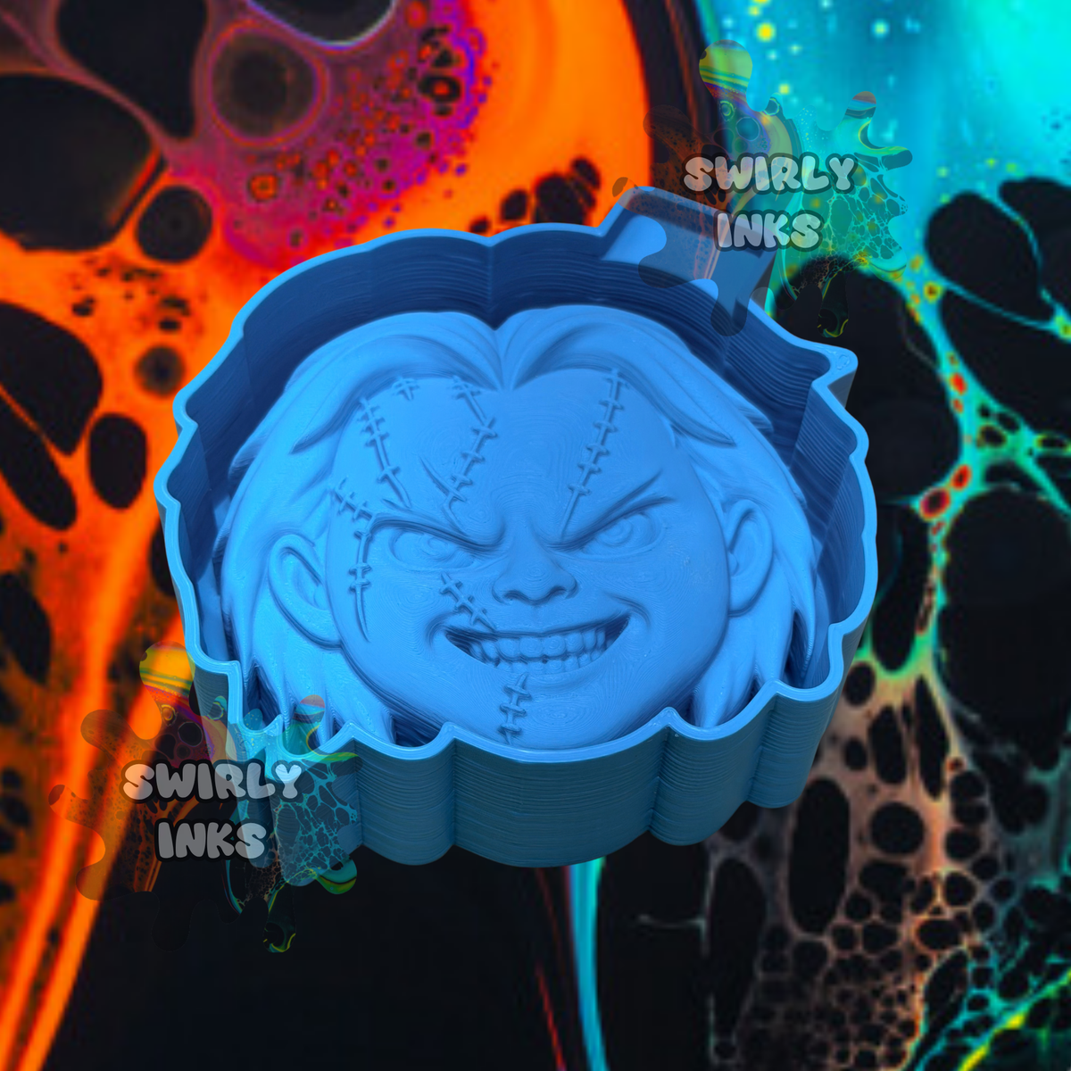 3D Chucky Face Freshie Mold