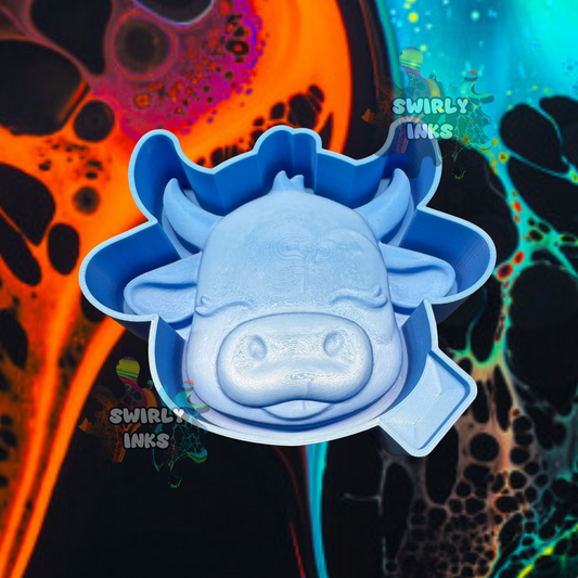 3D Cow Head Freshie Mold