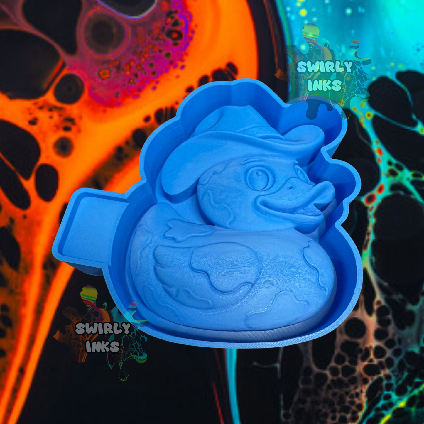 3D Cowboy Duck Freshie Mold