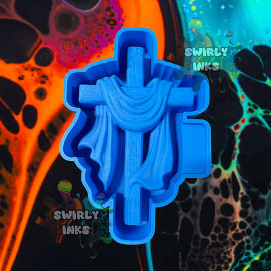 3D Cross with Robe Freshie Mold
