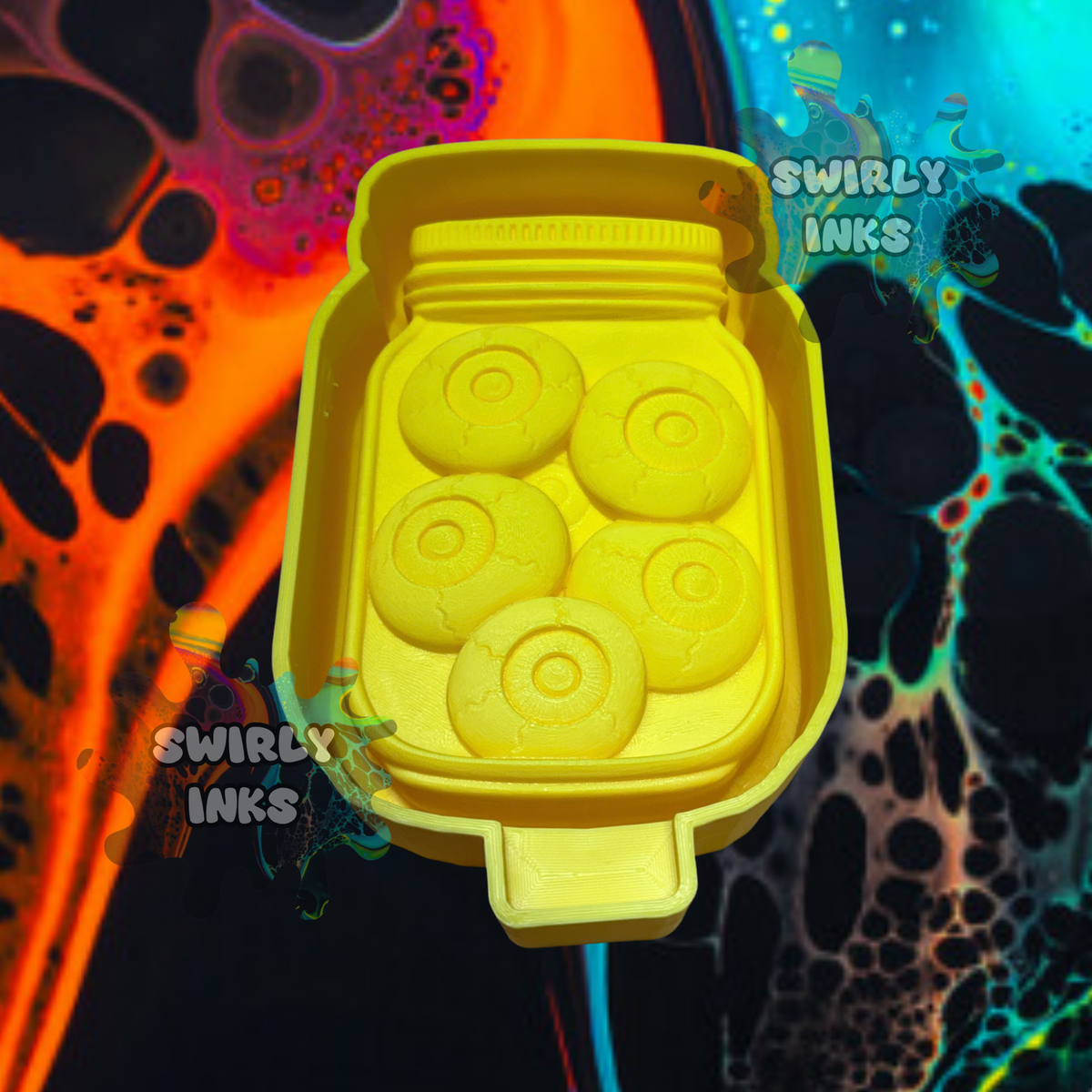 3D Eyeballs in Mason Jar Freshie Mold