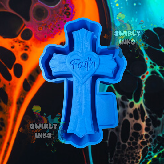 3D Faith Cross Freshie Mold