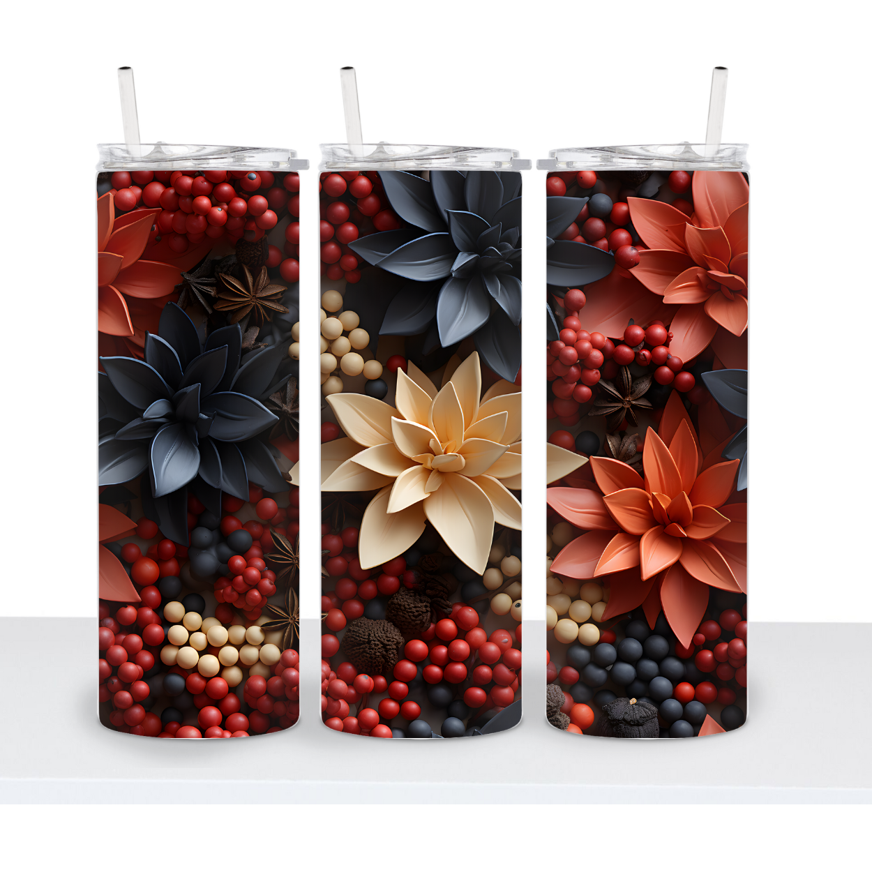 3D Flower Tumbler