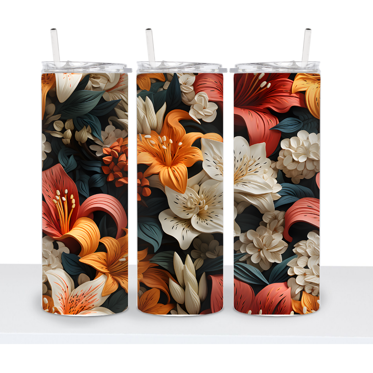 3D Flower Tumbler