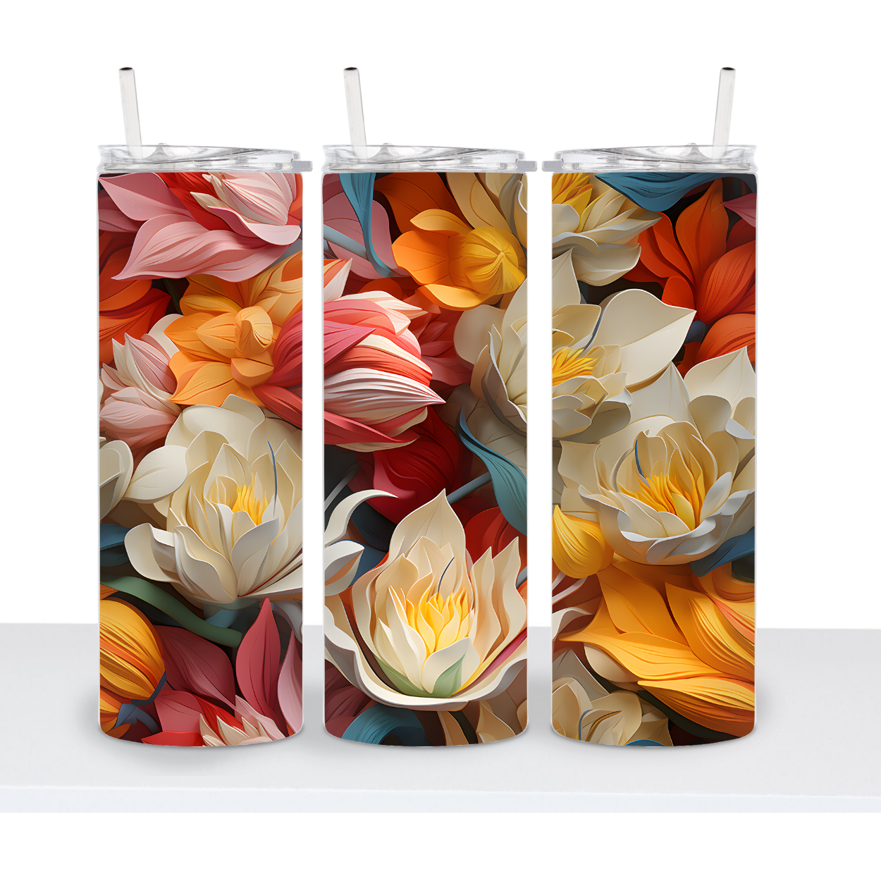 3D Flower Tumbler