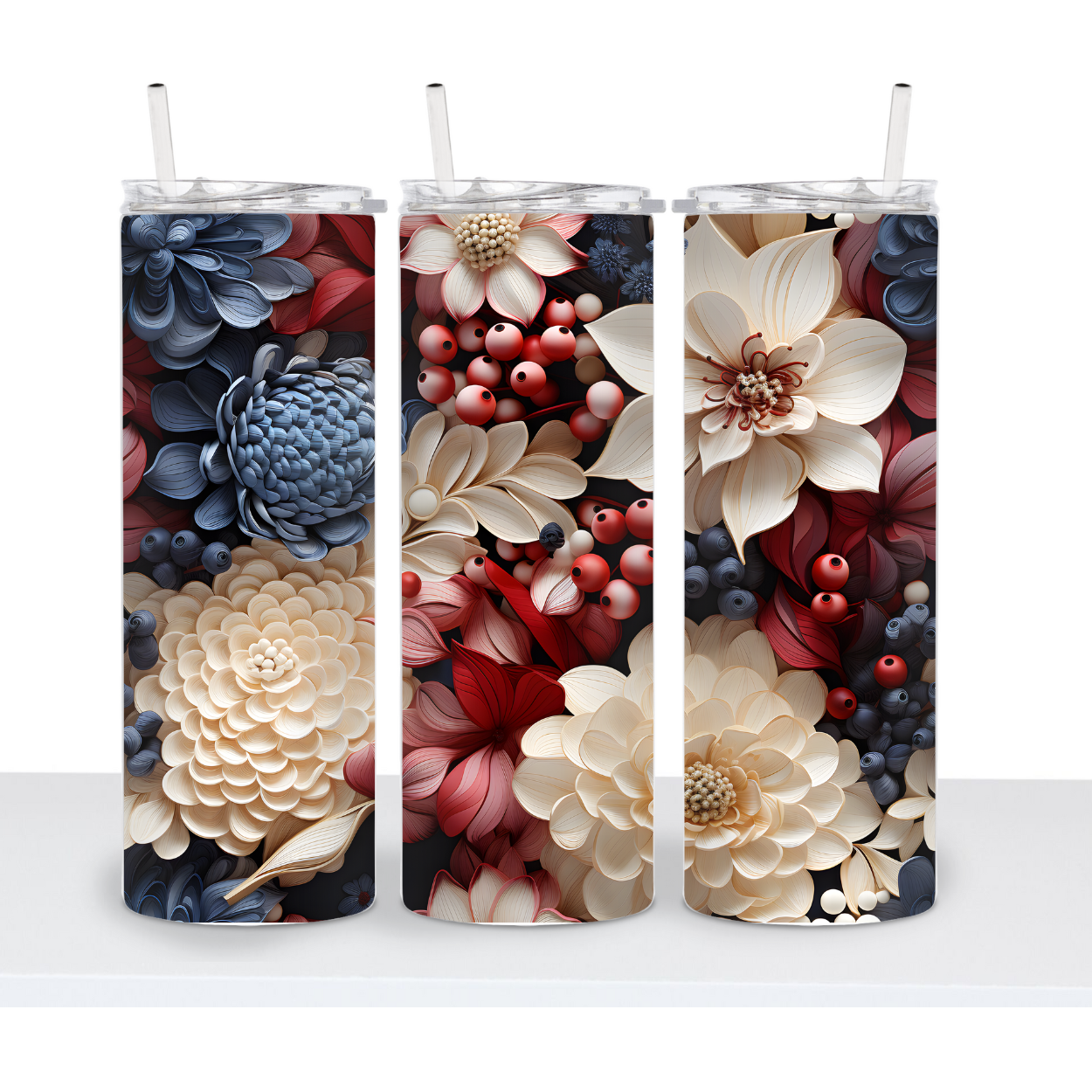 3D Flower Tumbler