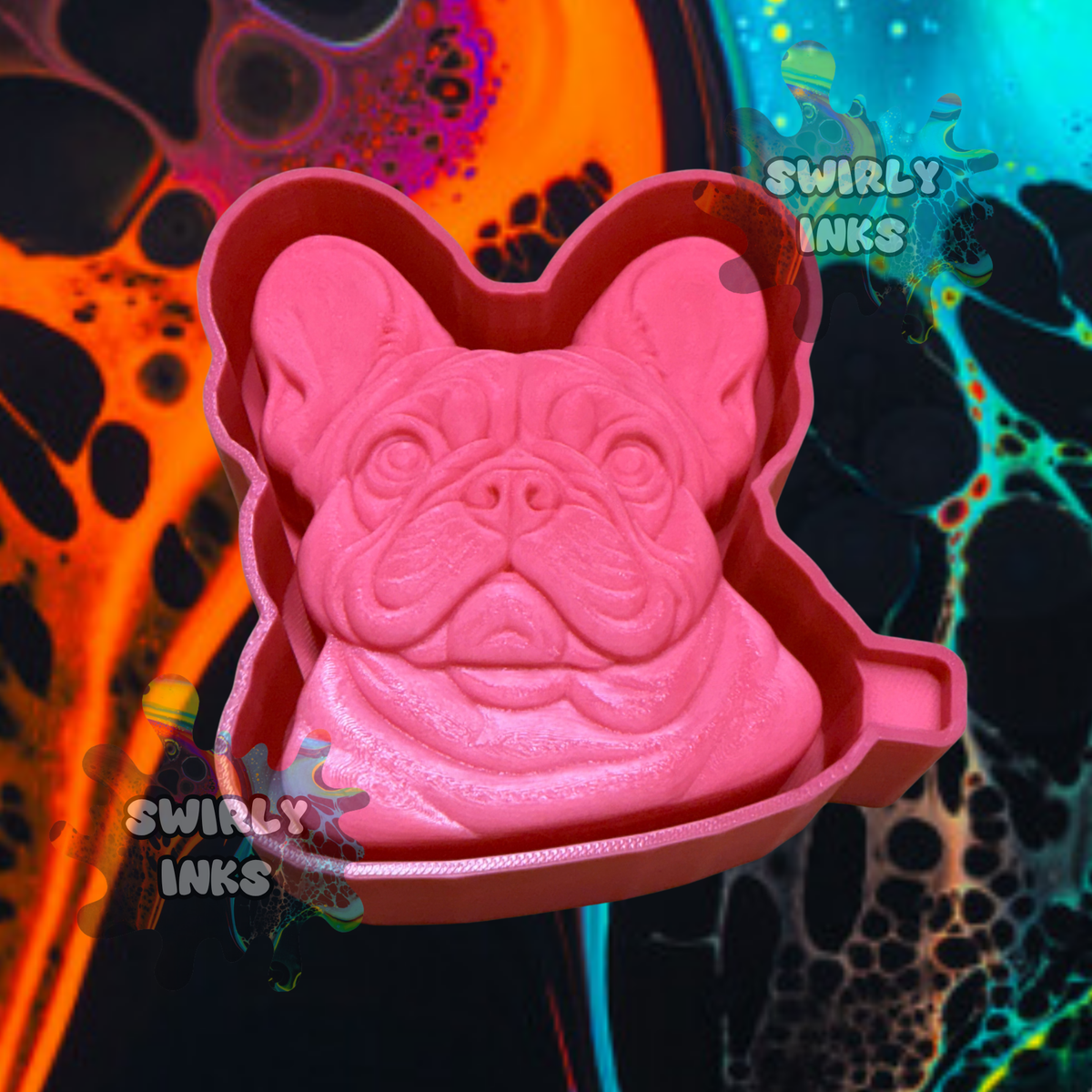 3D French Bulldog Head Freshie Mold