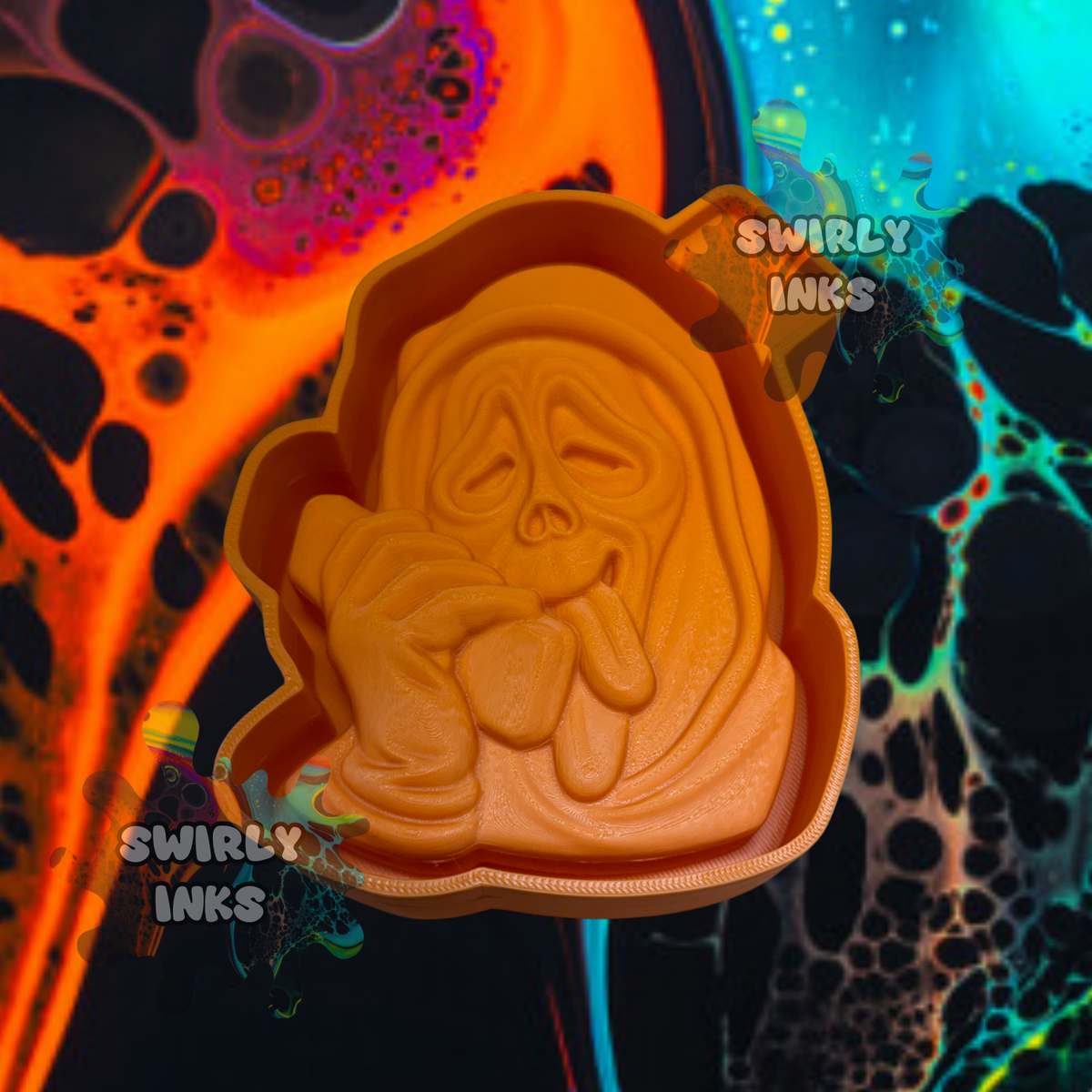 3D Ghost Face on Phone Freshie Mold